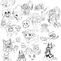 Doodle page of a few ocs!
