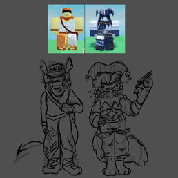 Me and my friend's sona drawn in our favorite Forsaken Skin!
